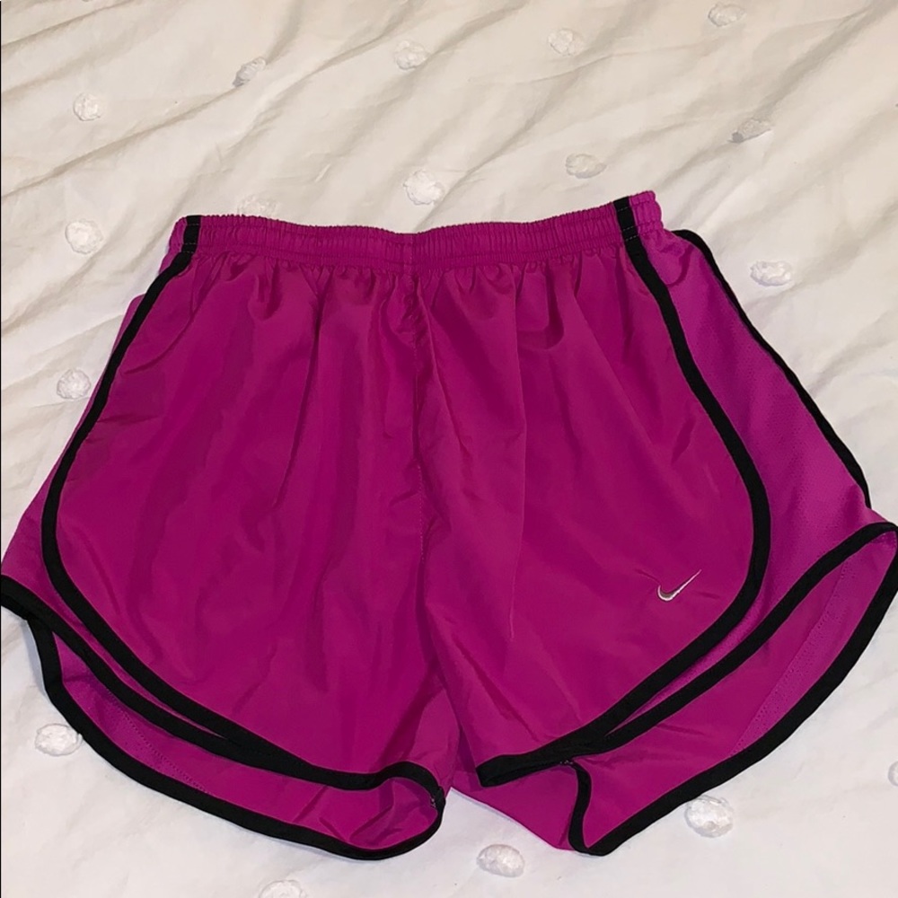 Nike running shorts (color: pink and black)
